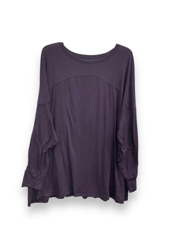 Referral Discount Purple Athletic Top Long Sleeve Crewneck Old Navy, Size 2x