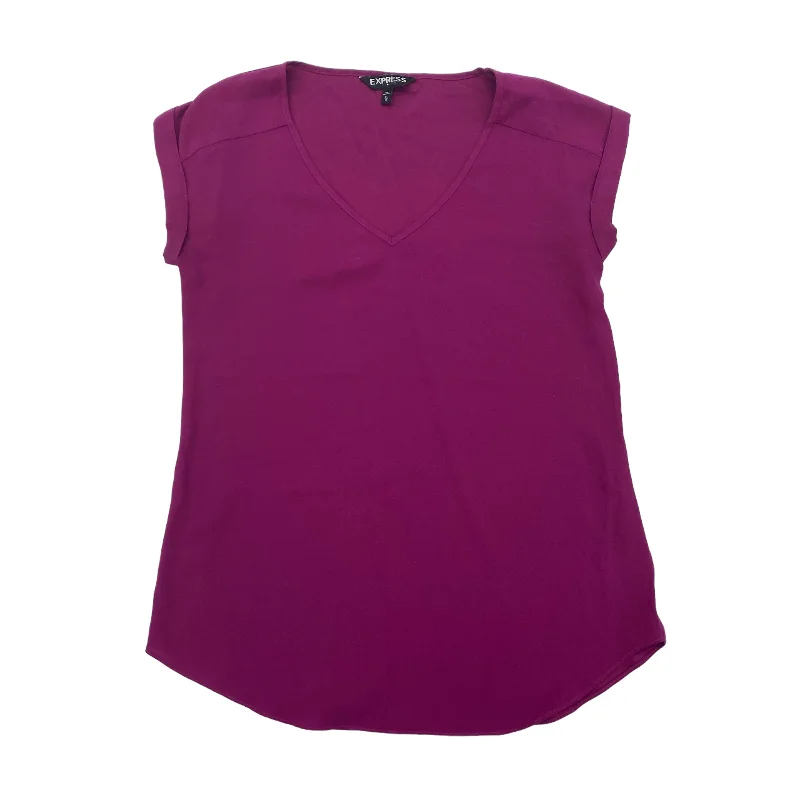 YEAR-End Clearance PURPLE BLOUSE SS by EXPRESS Size:XS