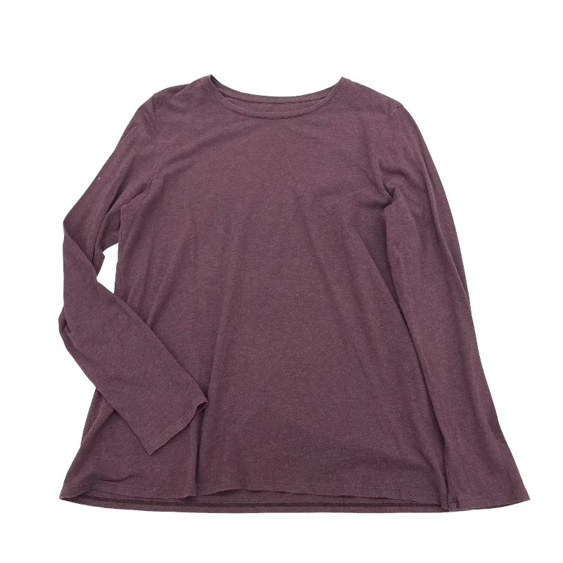 Shop and Save PURPLE PURE JILL TOP LS BASIC, Size M