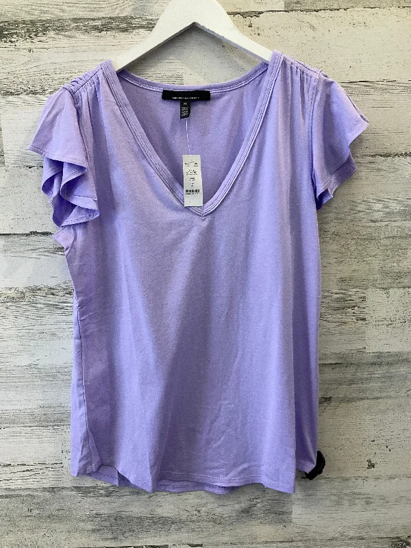 Major Savings Purple Top Short Sleeve Basic White House Black Market, Size M