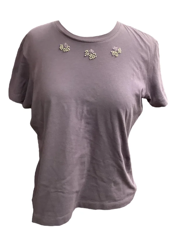 Buy Now Purple Top Short Sleeve Kim Rogers, Size Petite  M
