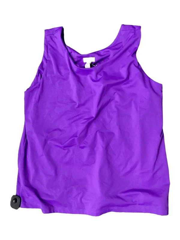 Best Seller Purple Top Sleeveless Chicos, Size Xl