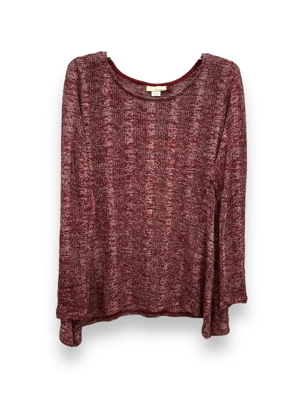 Deal of the Day Red Top Long Sleeve Tru Self, Size M