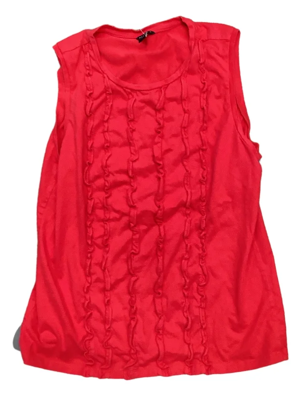 Members Only Red Top Sleeveless Ann Taylor, Size M