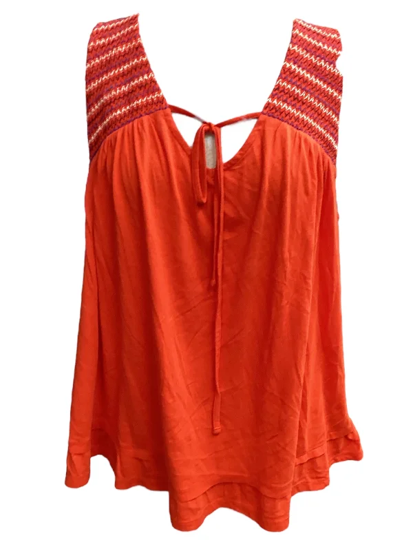 Warehouse Sale Red Top Sleeveless Crown And Ivy, Size 1x
