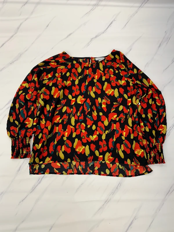 Today Only Red & Yellow Top Long Sleeve Allison Joy, Size L