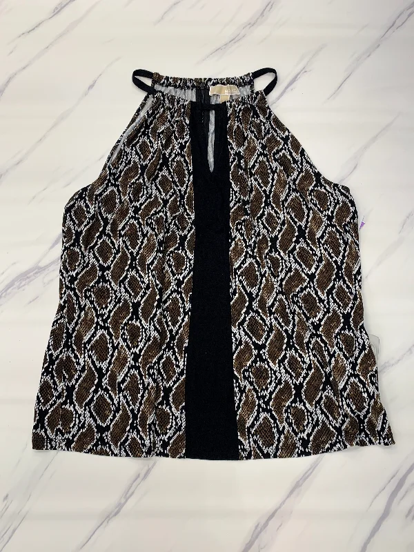 Crazy Deals Snakeskin Print Top Sleeveless Michael By Michael Kors, Size Xl