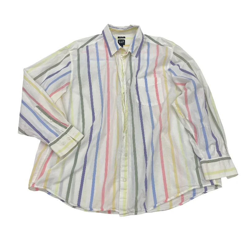 Factory Direct Sale STRIPED PATTERN GAP TOP LS, Size L
