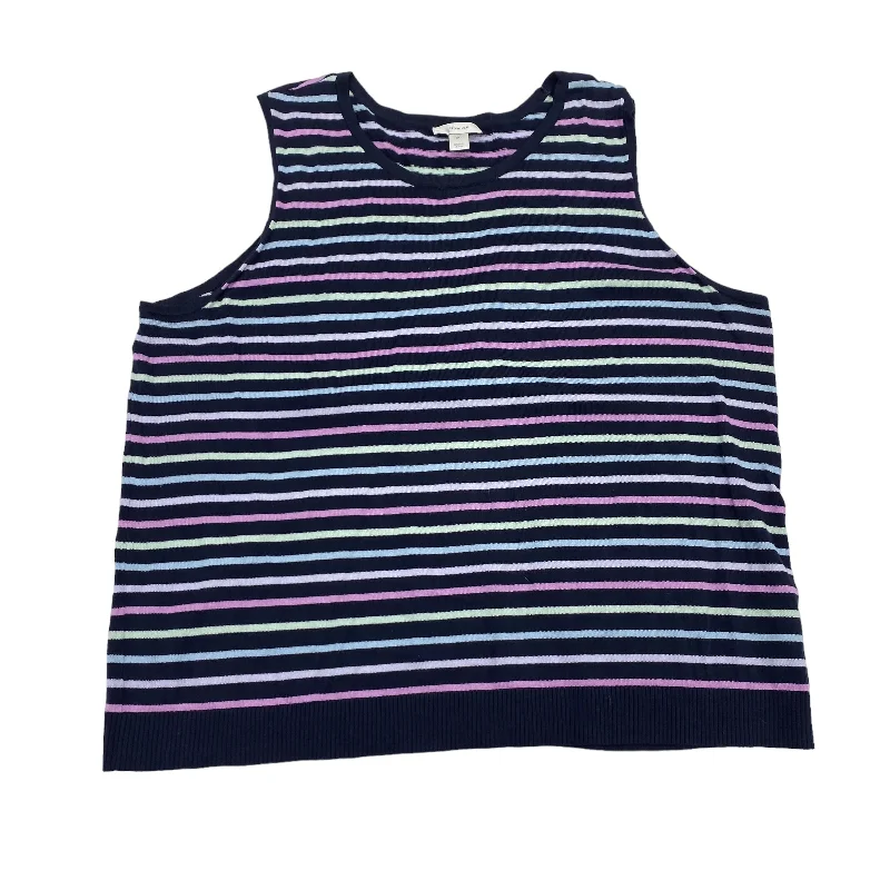 Act Fast STRIPED PATTERN SWEATER SS by CJ BANKS Size:3X
