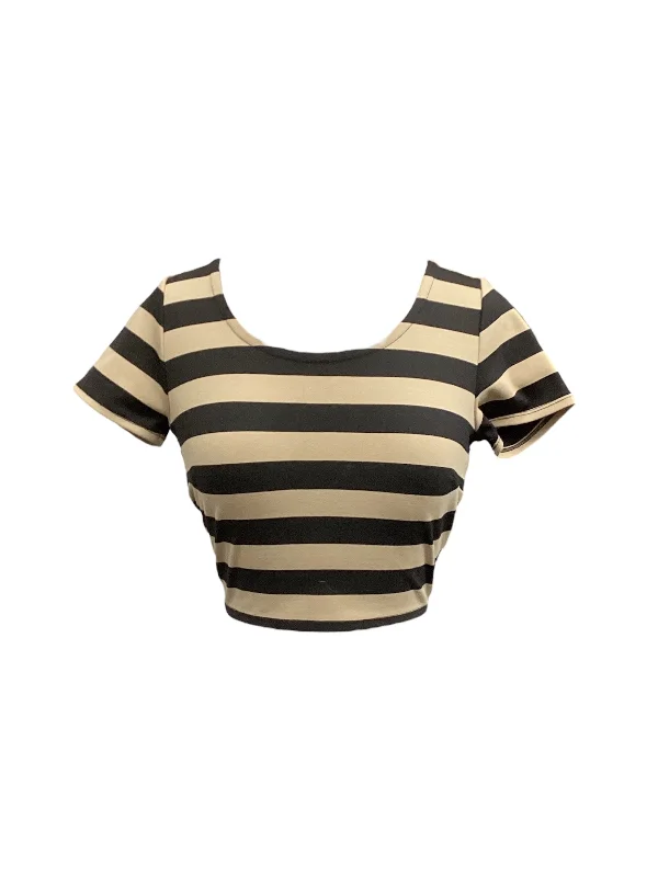 Great Deals Striped Pattern Top Short Sleeve Forever 21, Size M
