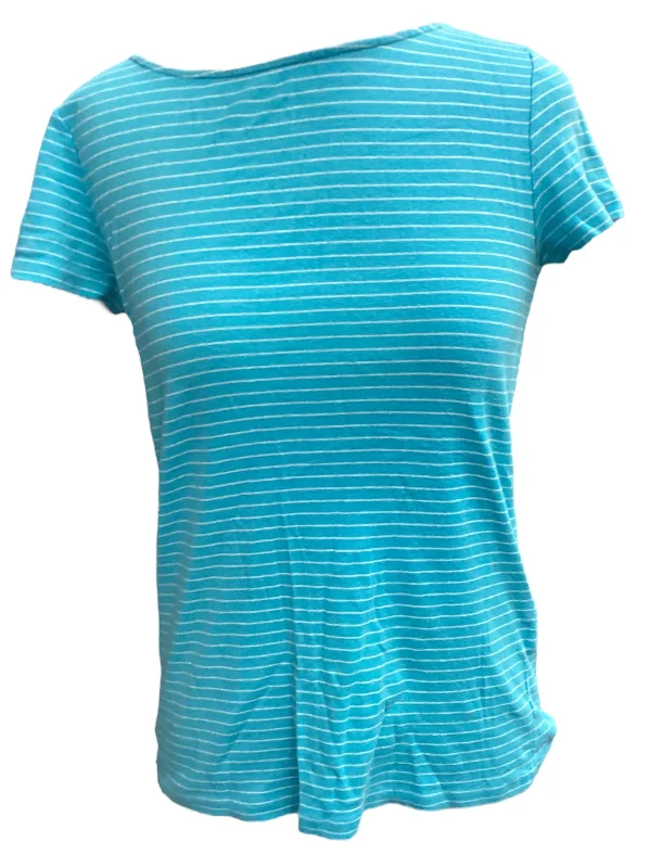 Exclusive Preview Striped Pattern Top Short Sleeve Ralph Lauren, Size L