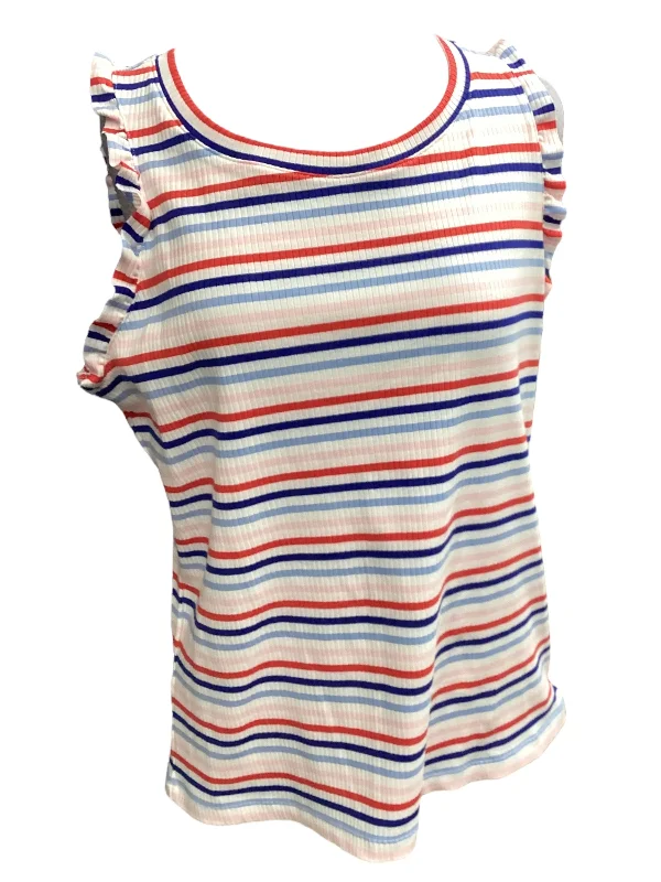 Anniversary Sale Striped Pattern Top Sleeveless Crown And Ivy, Size Xl