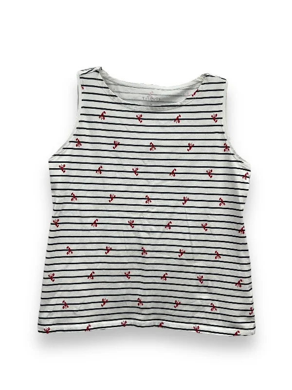 Big Savings Striped Pattern Top Sleeveless Talbots, Size M