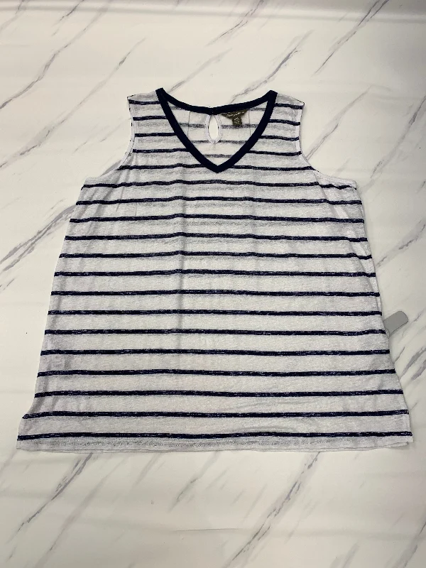 Discount Days Striped Pattern Top Sleeveless Tommy Bahama, Size L