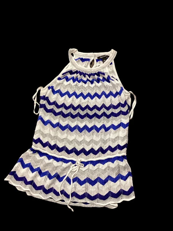 Don't Miss Striped Pattern Top Sleeveless White House Black Market, Size Xl