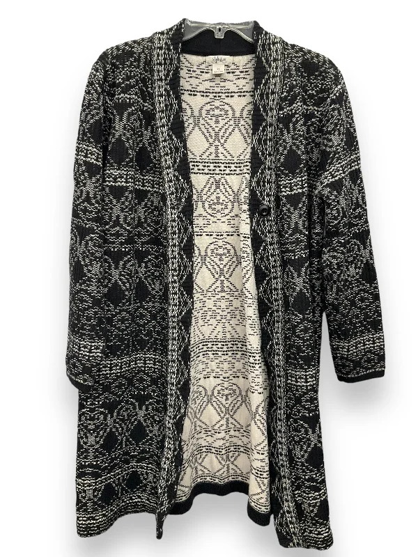 Weekend Flash Sale Sweater Cardigan By Style And Company In Black & White, Size: Xl