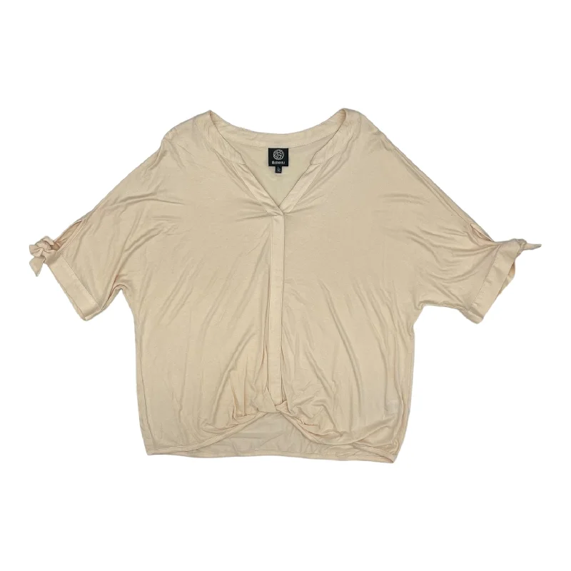 Don't Miss TAN TOP 3/4 SLEEVE by BOBEAU Size:L