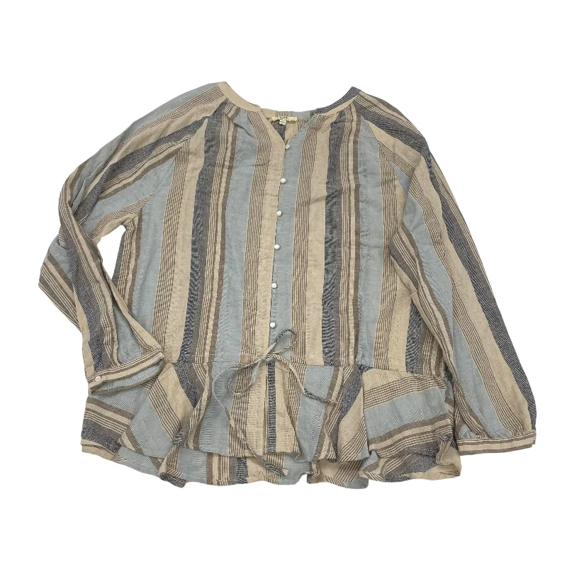Price Cut TAN TOP LS by KORI AMERICA Size:L