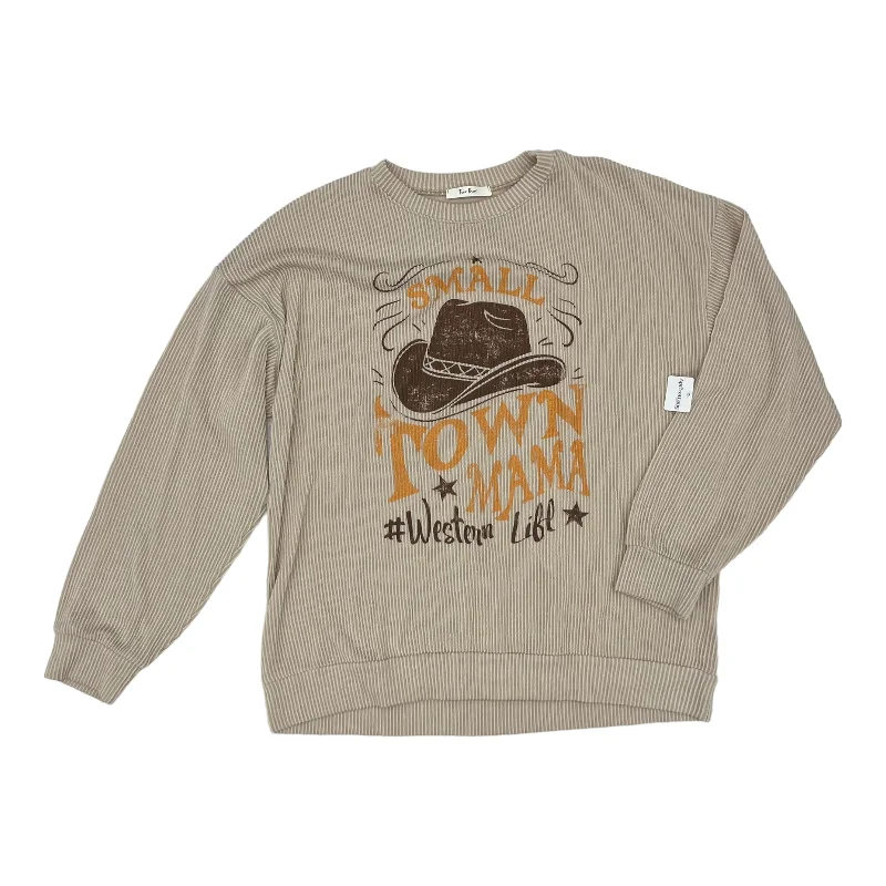 Limited Stock TAN TOP LS by TRES BIEN Size:L