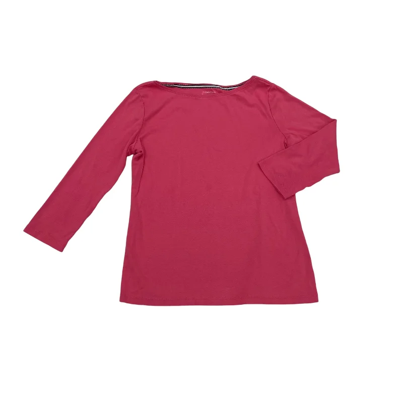 Year-End Sale Top 3/4 Sleeve Basic By Talbots In Pink, Size:S