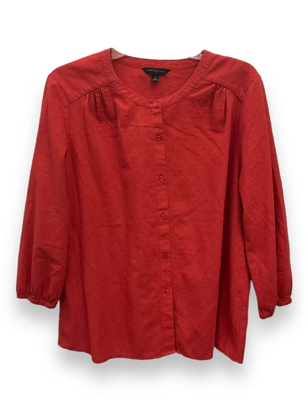 Special Buy Top 3/4 Sleeve By Banana Republic In Red, Size: L