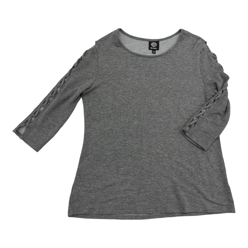 Limited Time Top 3/4 Sleeve By Bobeau In Grey, Size:L