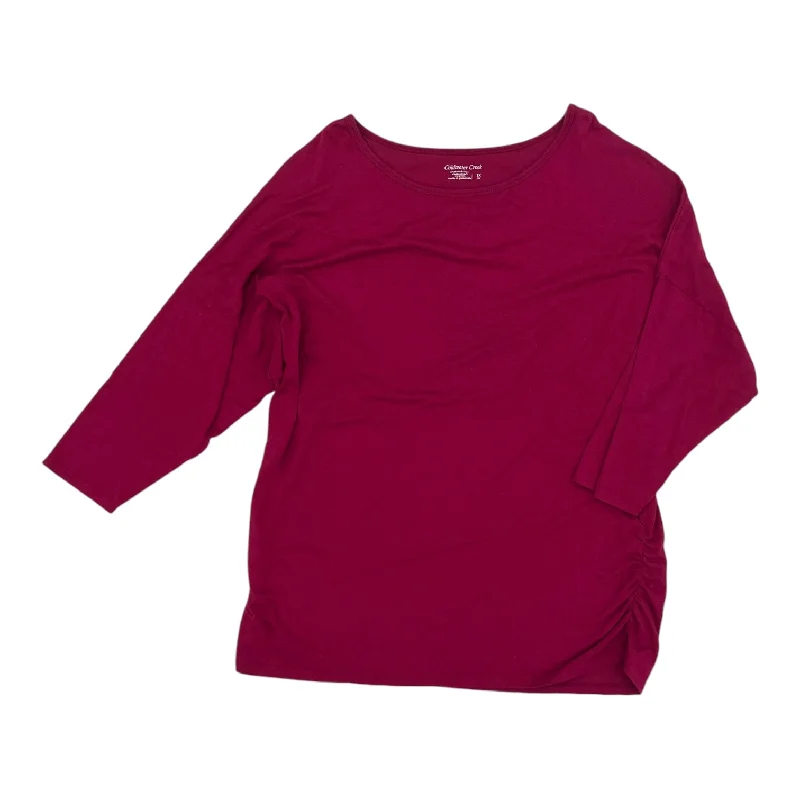 Bargain Bin Top 3/4 Sleeve By Coldwater Creek In Pink, Size:1X