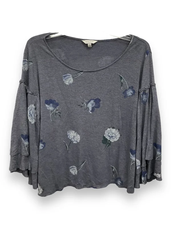 Steals and Deals Top 3/4 Sleeve By Lucky Brand In Floral Print, Size: M