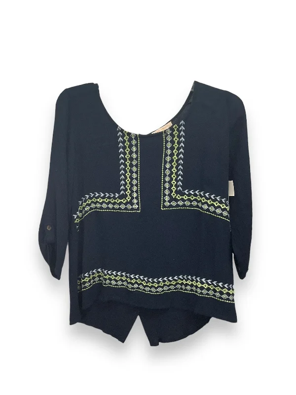 Best Bargains Top 3/4 Sleeve By Skies Are Blue In Blue, Size: S