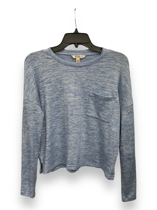 Huge Discounts Top Long Sleeve Basic By Banana Republic In Blue, Size: Xs