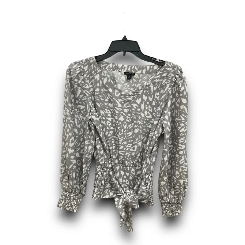 Price Rollback Top Long Sleeve By Ann Taylor In Grey, Size: Xs