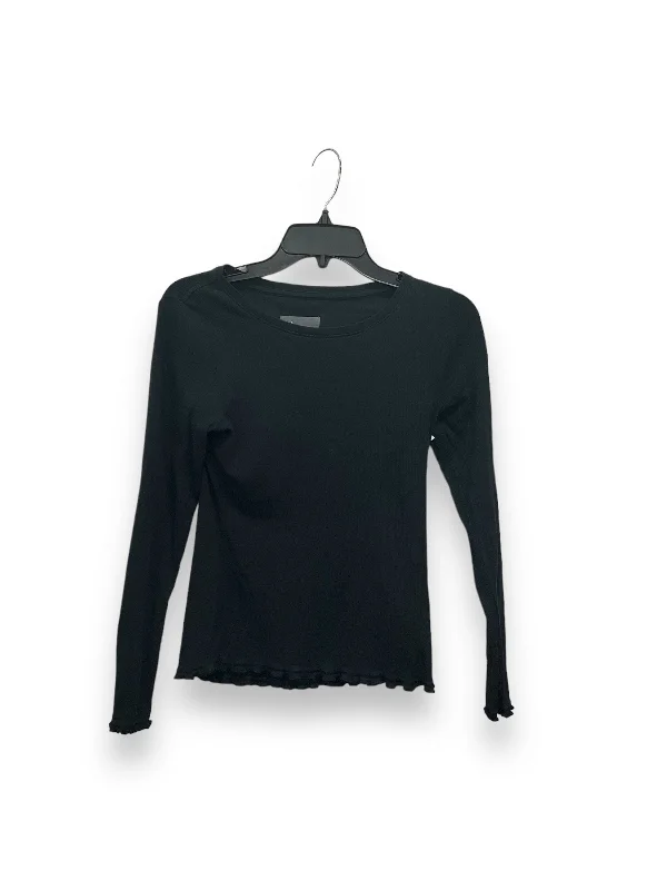 Huge Savings Top Long Sleeve By Anthropologie In Black, Size: Xs