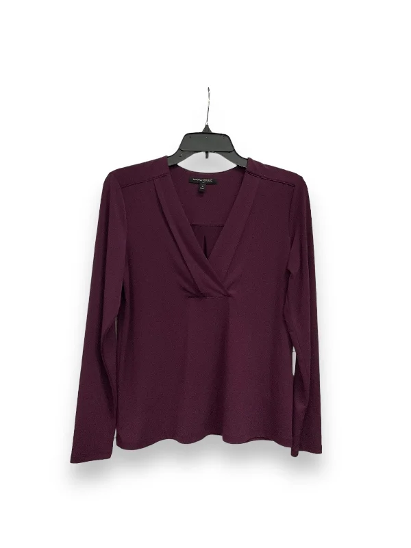 Seasonal Sale Top Long Sleeve By Banana Republic In Purple, Size: S