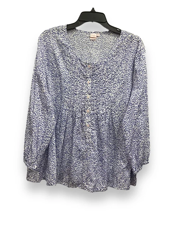 The Best Prices Top Long Sleeve By Cmc In Blue & White, Size: Xl