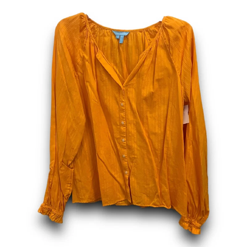 Major Savings Top Long Sleeve By Draper James In Yellow, Size: L