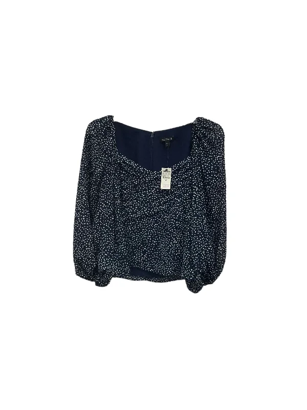 Steals and Deals Top Long Sleeve By Express In Polkadot Pattern, Size: Xs