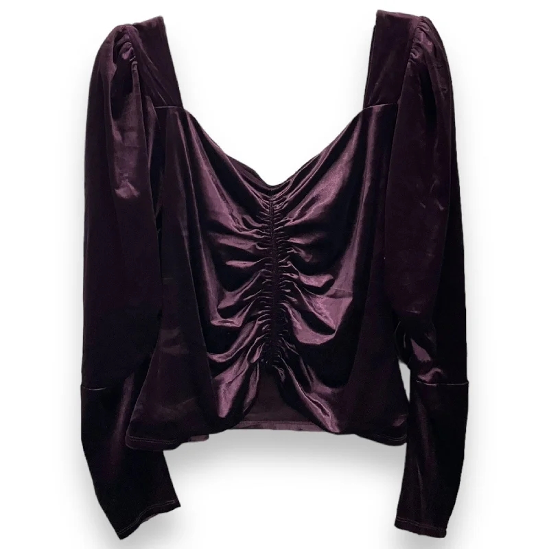 Extra Savings Top Long Sleeve By Express In Purple, Size: Xl
