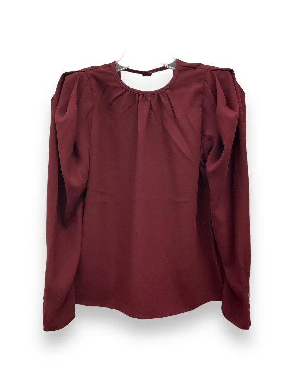 Massive Deals Top Long Sleeve By Express In Red, Size: Xs
