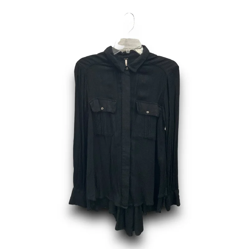 Final Markdown Top Long Sleeve By Free People In Black, Size: M