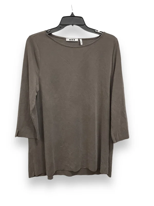 Special Discount Top Long Sleeve By Three Dots In Taupe, Size: L