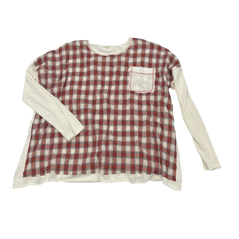 Don't Wait Top Ls By Easel In Cream & Red, Size:L