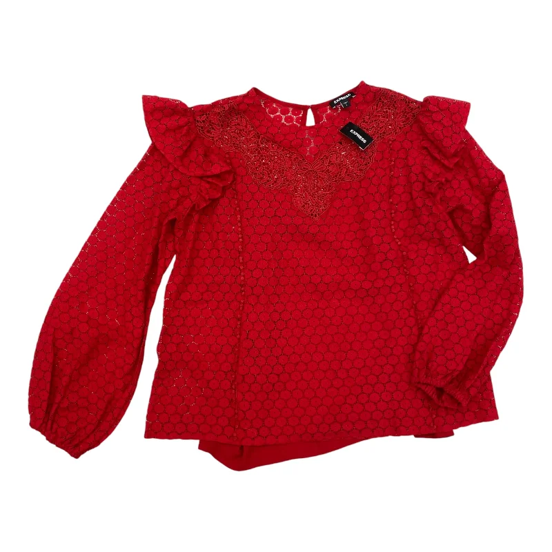 Blowout Deals Top Ls By Express In Red, Size:L