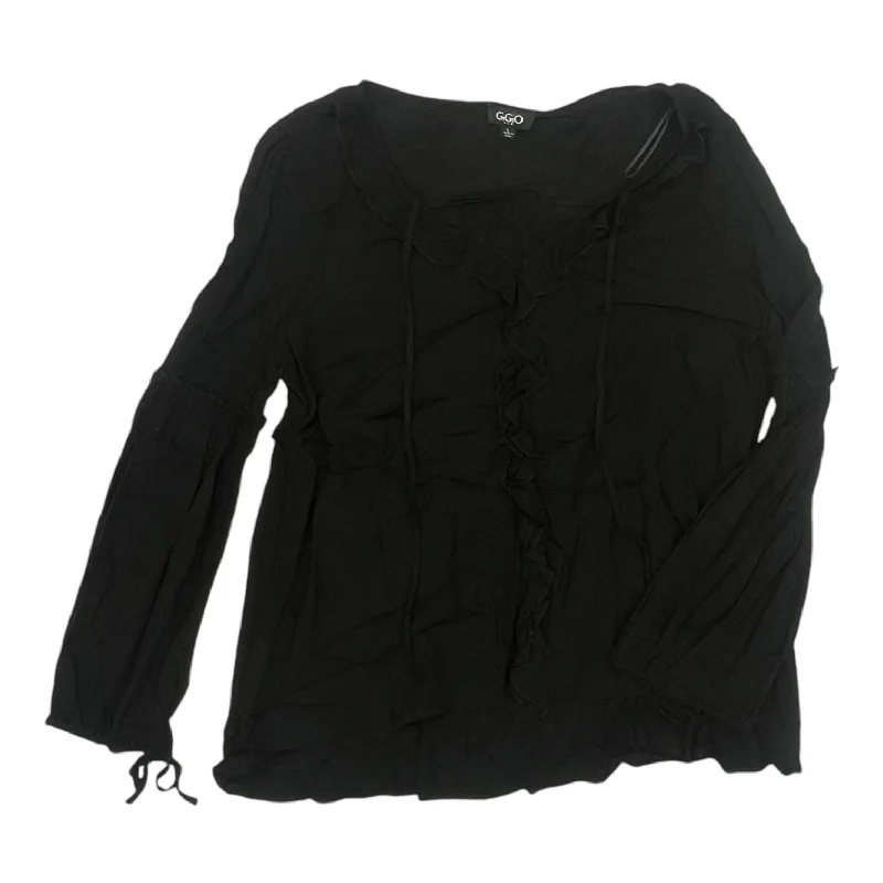 Low Prices Top Ls By Gigio In Black, Size:L