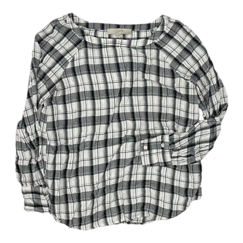Shop and Save Top Ls By Loft In Black & White, Size:S