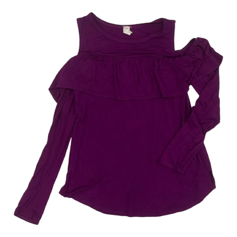 Holiday Sale Top Ls By Mts In Purple, Size:M
