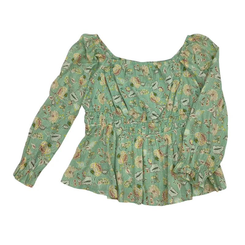 Savings Galore Top Ls By Torrid In Green, Size:1X