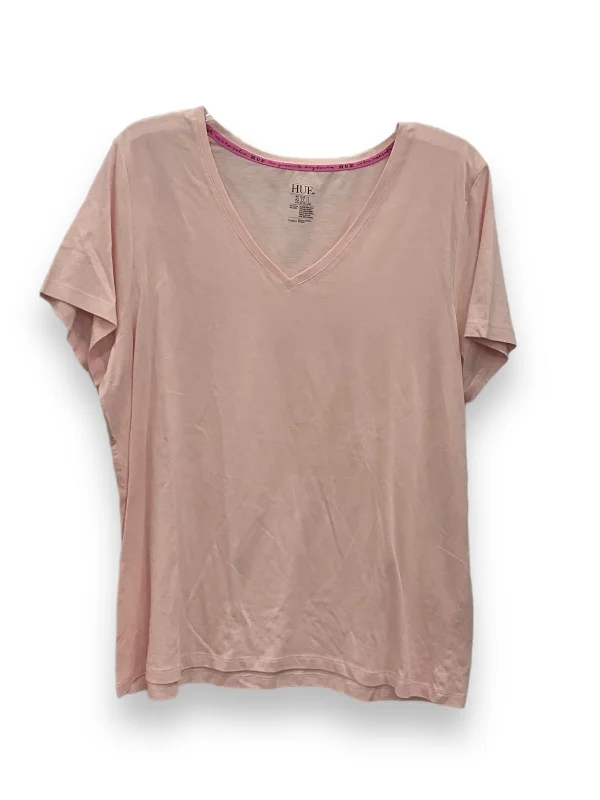 The Best Prices Top Short Sleeve Basic By Hue In Pink, Size: Xl