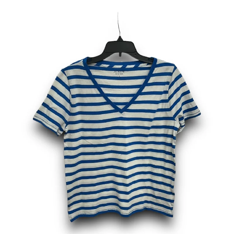 Major Savings Top Short Sleeve Basic By J. Crew In Striped Pattern, Size: S