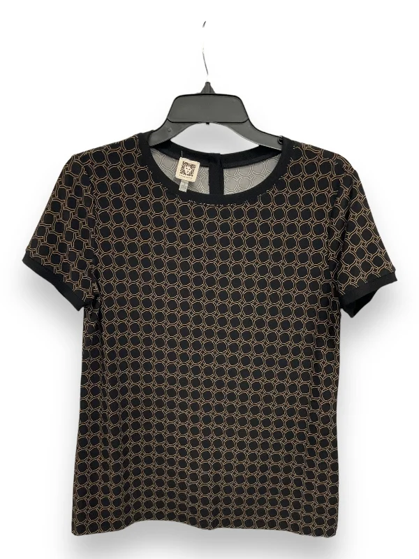 Customer Appreciation Sale Top Short Sleeve By Anne Klein In Black, Size: S