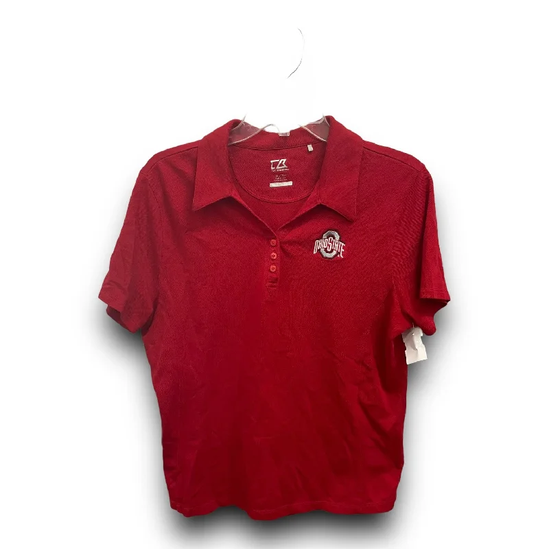 While Supplies Last Top Short Sleeve By Cutter And Buck In Red, Size: Xl